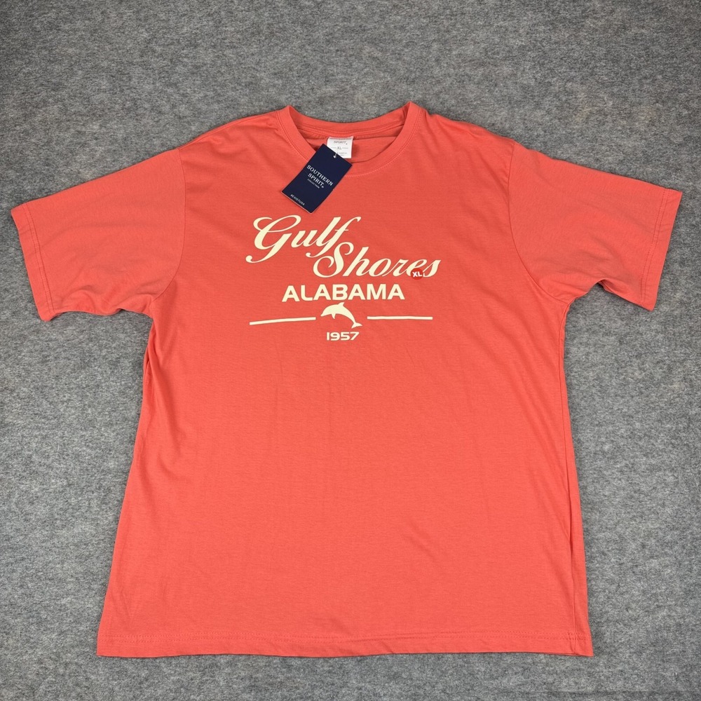 Southern Spirit T-Shirt Gulf Shores AL Coral Womens XL